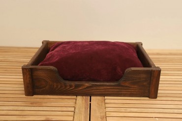 Dekoratif Ahşap Kedi Yatağı, Kedi Ve Köpek Yatağı, Evcil Hayvan Yatağı Ceviz