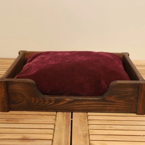 Dekoratif Ahşap Kedi Yatağı, Kedi Ve Köpek Yatağı, Evcil Hayvan Yatağı Ceviz