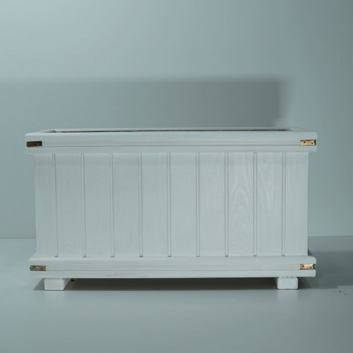 Beyaz Ayaksız Dikdörtgen Saksı