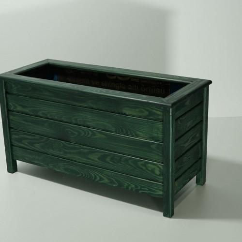 Yeşil Ayaklı Dikdörtgen Saksı