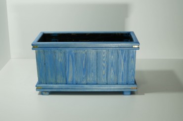 Mavi Ayaksız Dikdörtgen Saksı