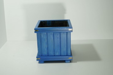 Mavi Ayaksız Kare Saksı