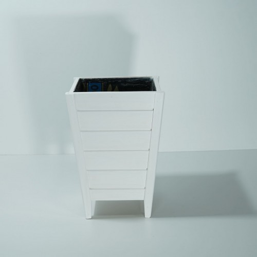 Beyaz Büyük Boy Kova Saksı