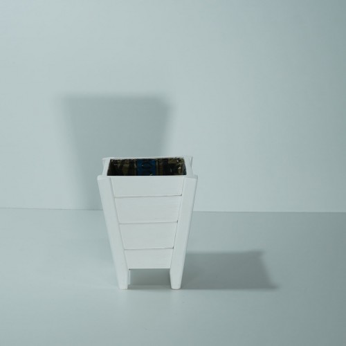 Beyaz Küçük Boy Kova Saksı