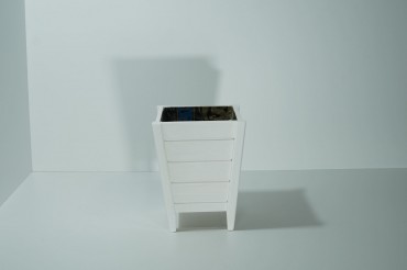 Beyaz Orta Boy Kova Saksı